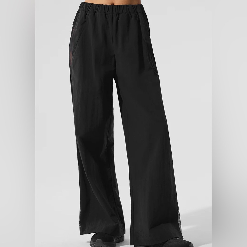 ALO Yoga High-Waist Origin Wide Leg Track Pant - Black - BRAND NEW